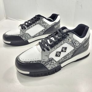 BRITISH KNIGHTS MEN'S METROS LOW TOP SNEAKER SIZE 11 BLACK CEMENT WHITE